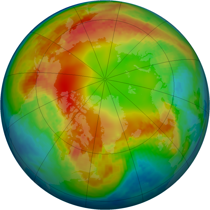 Arctic ozone map for 06 February 2002